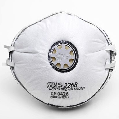 Maschera di protezione monouso - Classic series - B.L.S. S.r.l. - a coppa / a carboni attivi / con valvola