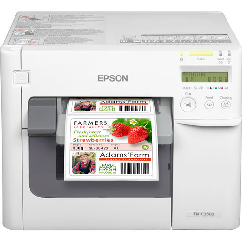 Stampante per etichette a getto d'inchiostro - ColorWorks C3500 - EPSON Europe - da ufficio