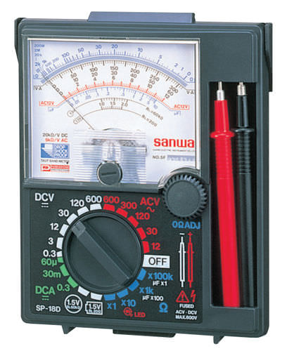 Multimetro analogico - SP-18D - Sanwa Electric Instrument - portatile / 600 V / industriale