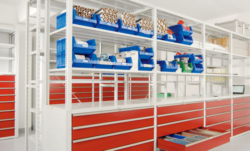 Scaffale di stoccaggio - 00.02.20 series - LOKOMA - con cassetti modulari