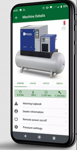 Applicazione mobile di controllo - AirCare - Ceccato Aria Compressa - per compressore / in tempo reale / Androïd