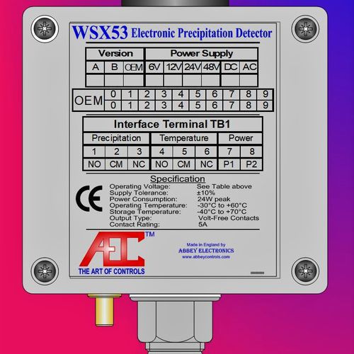 Precipitazioni sensore - WSX53G24  - Abbey Electronic Controls