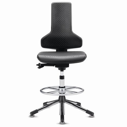 Sedia girevole per camera bianca - PCKD0200 - Palbam Class - ergonomica / con poggia piedi / antistatica
