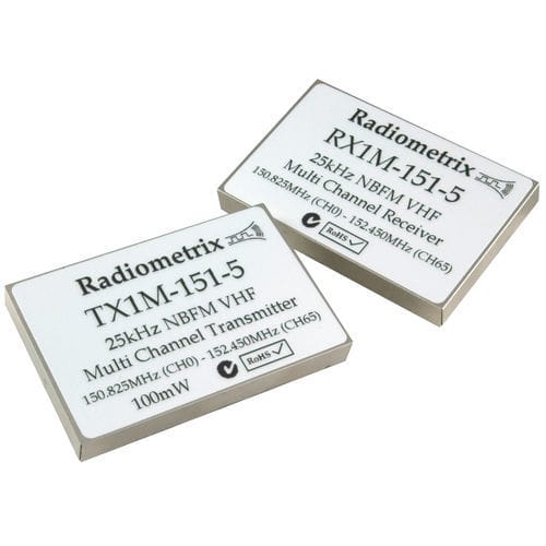 Trasmettitore radio VHF - TX1M series - Radiometrix - RS232 / di dati / multicanale