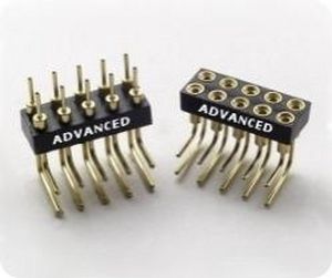 Connettore scheda-scheda - Advanced Interconnections - a gomito / maschio / per scheda elettronica