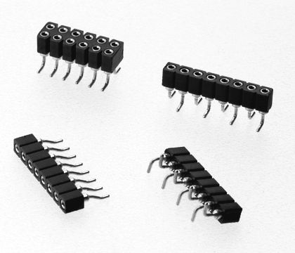 Header femmina - 100 - 150 V, 3 A, 2 mm | 7452 series  - W+P PRODUCTS - a corona singola / lavorato meccanicamente / 2.00 mm (0.079")