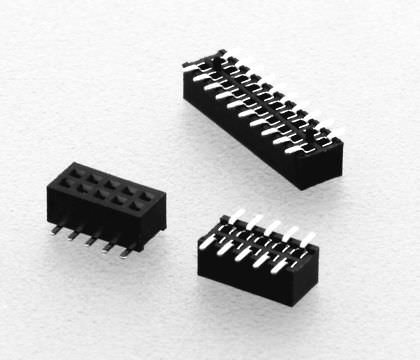 Header femmina - 1 A, 1 mm | 7091 series  - W+P PRODUCTS - a due corone / con contatti in oro / 1.00 mm (0.039")