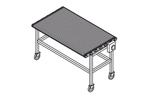 Trasportatore a nastro - 1000/1100/15001700 - LISSMAC Maschinenbau GmbH - a rulli / orizzontale / da trasporto