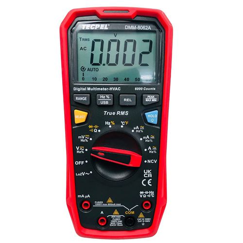 Multimetro digitale - DMM-8062A - Tecpel Co., Ltd. - portatile / 1000 V / 10 A