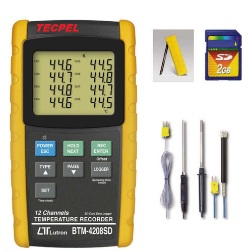 Registratore di dati di temperatura - BTM-4208SD - Tecpel  Co., Ltd. - USB / RS-232 / con display LCD