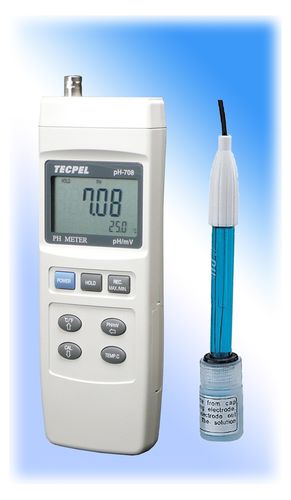 PHmetro portatile - pH 708 - Tecpel  Co., Ltd. - di processo / con display LCD / con termometro