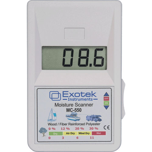 Misuratore di umidità per legno - MC-550 - Exotek Instruments - dielettrico / con display digitale / palmare