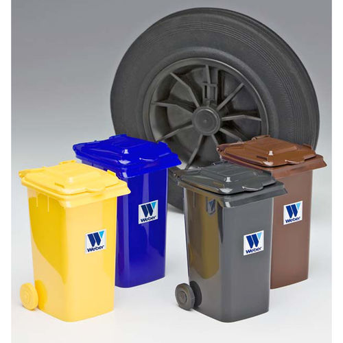 Cassonetto in plastica - MINI - Weber GmbH & Co. KG Abfallbehaelter & Container - per rifiuti urbani / con coperchio / con 2 ruote