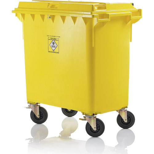Cassonetto in HDPE - MGB 770 L - Weber GmbH & Co. KG Abfallbehaelter & Container - per rifiuti sanitari / con coperchio / 4 ruote