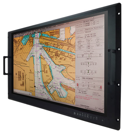 Monitor marino - W32L100-MRA3FP - Winmate, Inc. - a tecnologia capacitiva proiettata / con touch screen multitouch / 32"