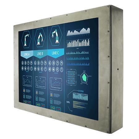 Monitor LCD - R19L300-67M1ST - Winmate, Inc. - con touch screen resistivo / industriale / per applicazioni chimiche