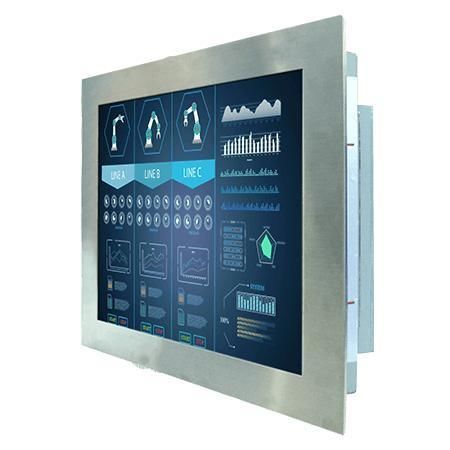 Monitor LCD - R15L100-STC3 - Winmate, Inc. - con touch screen resistivo / per macchina industrialie / per applicazioni igieniche
