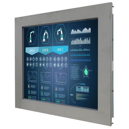 Monitor LCD - S17L500-STM1 - Winmate, Inc. - con touch screen resistivo / industriale / 17"