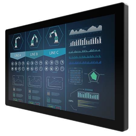 Monitor con touch screen multitouch - W24L100-GCC1OD - Winmate, Inc. - a tecnologia capacitiva proiettata / con touch screen capacitativo / industriale