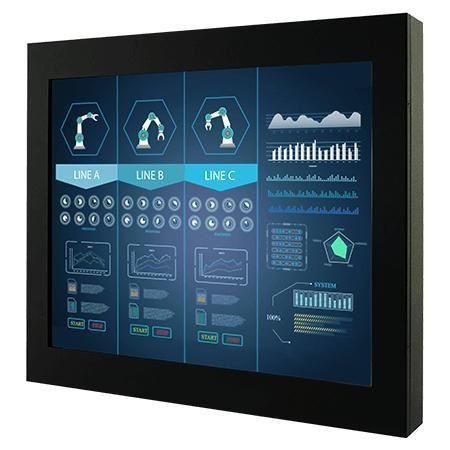 Monitor con touch screen resistivo - R17L500-CHA1HB - Winmate, Inc. - con touch screen capacitativo / di visualizzazione / per macchina industrialie