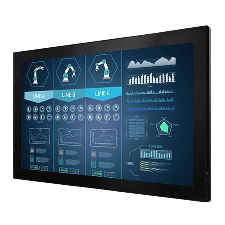 Monitor con touch screen multitouch - W32L100-PTA1-4K - Winmate, Inc. - con touchs creen capacitivo PCAP / di visualizzazione / per macchina industrialie