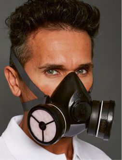 Maschera di protezione semimaschera - Polimask DUPLO Combi A1-P1R D - EKASTU Safety - bifiltro / respiratoria anti particelle / leggera