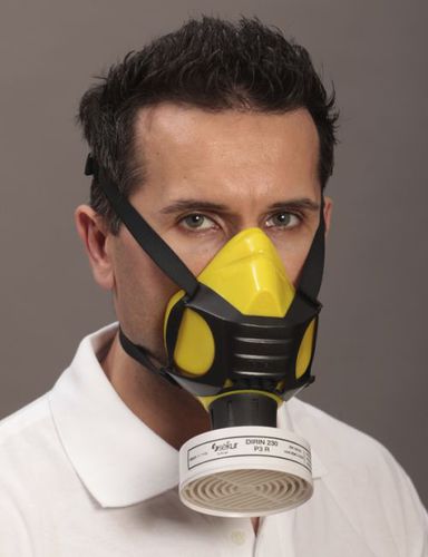 Maschera di protezione semimaschera - Polimask ALFA/Silicone - EKASTU Safety - monofiltro / con raccordo a vite