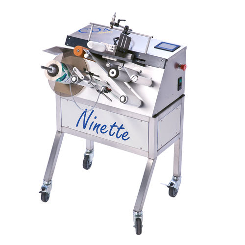 Etichettatrice semiautomatica - Ninette A Plat - CDA - per prodotti chimici / per applicazione laterale / per applicazione sulla parte superiore del prodotto