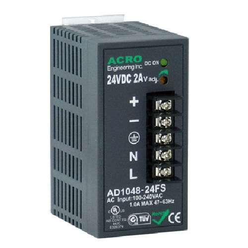 Alimentatore elettrico su guida DIN - AD1048FS series - Acro Engineering inc. - AC/DC / a multiple uscite / rinforzato