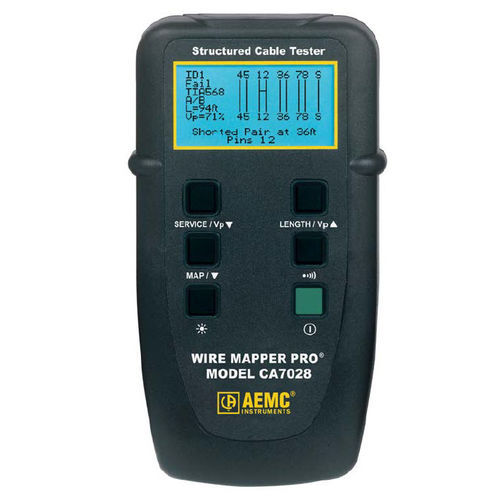 Tester per rete - CA7028 - AEMC Instruments - di tensione / di impedenza / di cablaggio