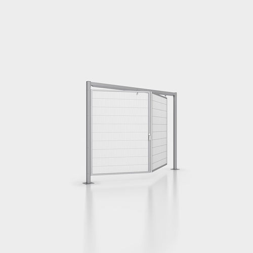 Porta scorrevole - FASTG - HANS GEORG BRÜHL - a libro / in acciaio / per interno