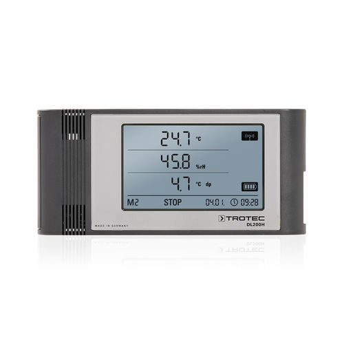 Data logger di punto di rugiada - DL200H - Trotec GmbH - di temperatura e umidità / con display / multicanale