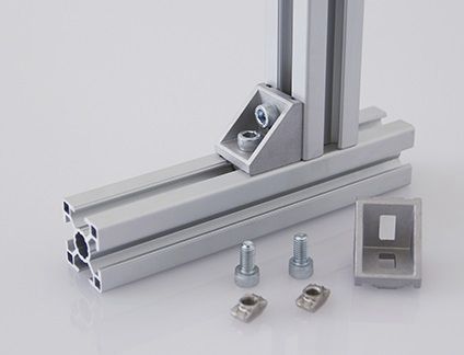Squadra di fissaggio per operazioni di assemblaggio - 3.21 series - Modular Assembly Technology - in alluminio / matriciale