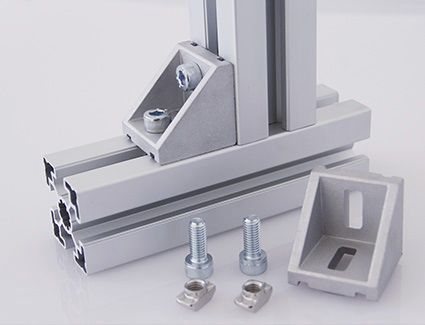 Squadra di fissaggio per operazioni di assemblaggio - 3.21.45 series - Modular Assembly Technology - in alluminio / matriciale