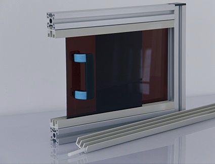 Profilo in PVC - 7.51 series - Modular Assembly Technology - per porta scorrevole