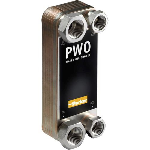 Scambiatore di calore a piastre saldo brasate - PWO - Parker Hannifin France SAS - acqua-olio / in acciaio inossidabile / in rame