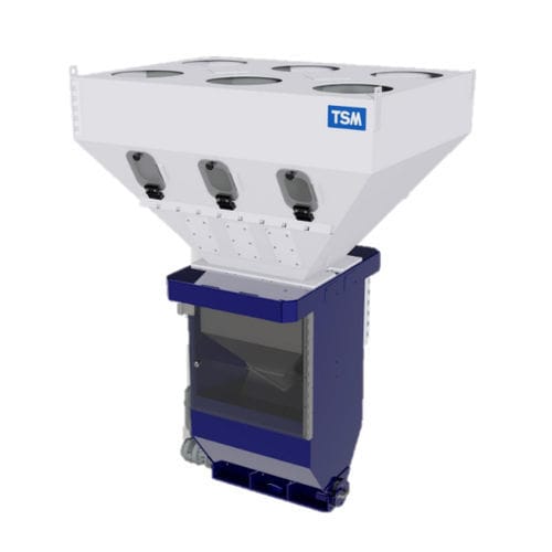Miscelatore a vite conica - MultiBlend - TSM Control Systems - verticale / batch / di granulato