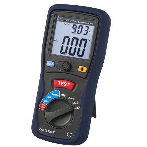 Tester di resistenza di terra - PCE-ERT 10 - PCE Deutschland GmbH - di tensione / portatile / con schermo LCD