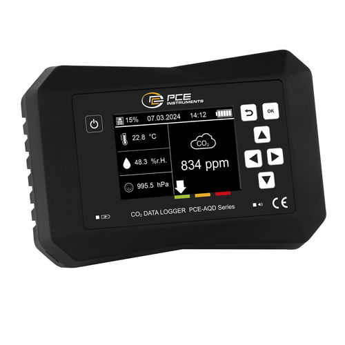 Registratore di dati di temperatura e umidità - PCE-AQD 50A - PCE Deutschland GmbH - di pressione barometrica / CO2 / con display
