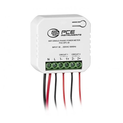 Apparecchio di misura della potenza contatore di energia - PCE-SPC 20 - PCE Deutschland GmbH - di potenza attiva / su guida DIN / wireless