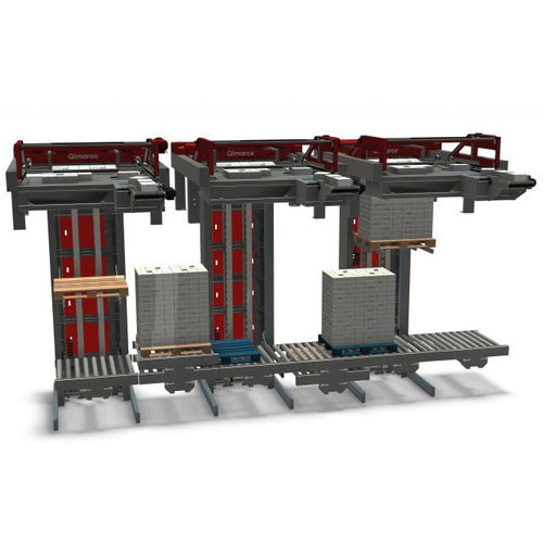 Pallettizzatore in linea - Crossrunner - Qimarox - dall'alto / per cartone / per di pallet vuoti