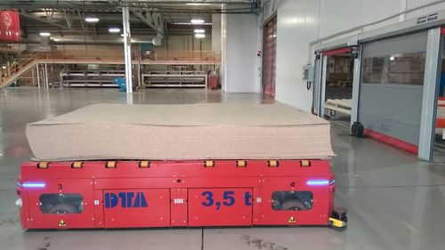 Veicolo a guida automatica per carichi pesanti - DTA - con guida ottica