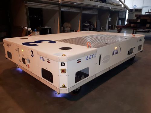 Veicolo a guida automatica per movimentazione - DTA - per carichi pesanti / con guida ottica