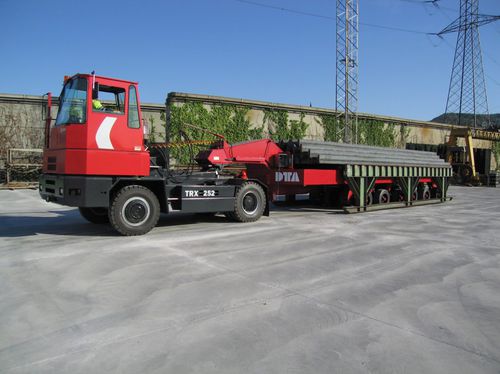 Rimorchio a pianale - DTA - per le costruzioni navali / a 6 assi / trainato