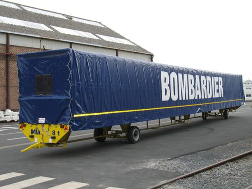 Rimorchio a pianale - DTA - per attrezzatura industriale / a 2 assi / trainato