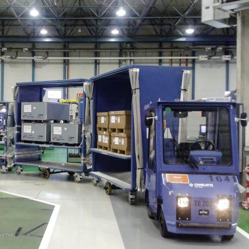 Rimorchio per magazzino - DTA - a 3 assi / trainato / per movimentazione di carichi pesanti