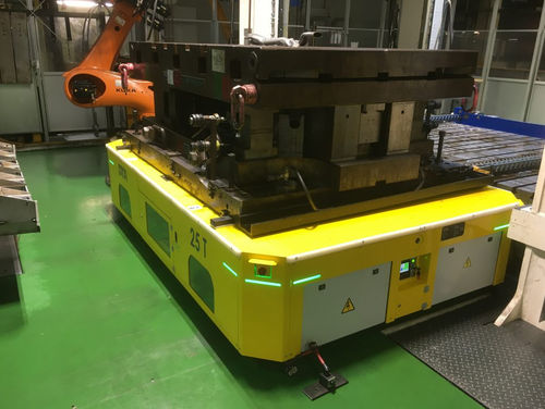 Carrello automotore elettrico - DTA - per carichi pesanti / per le costruzioni navali / elevabile