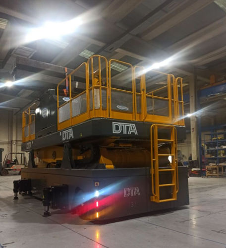 Carrello automotore elettrico - DTA - per cantieri di prefabbricati / per cantiere / elevabile