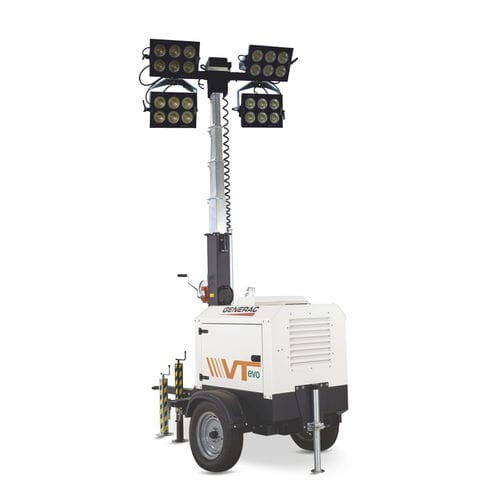 Torre faro LED - VTevo  - Generac Mobile (PR Industrial Srl) - con motore diesel