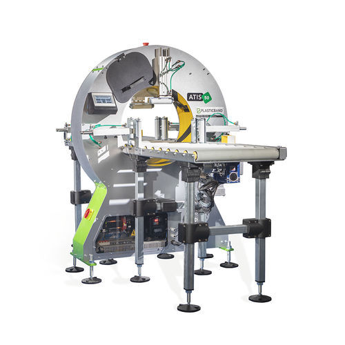 Avvolgitrice fasciapallet orbitale - ATIS 50 - Plasticband S.A. - automatica / con trasportatore / per pellicola estensibile